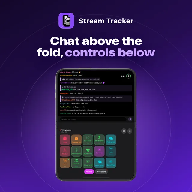 Stream Tracker on iPhone Duo, 1:1 promotional image