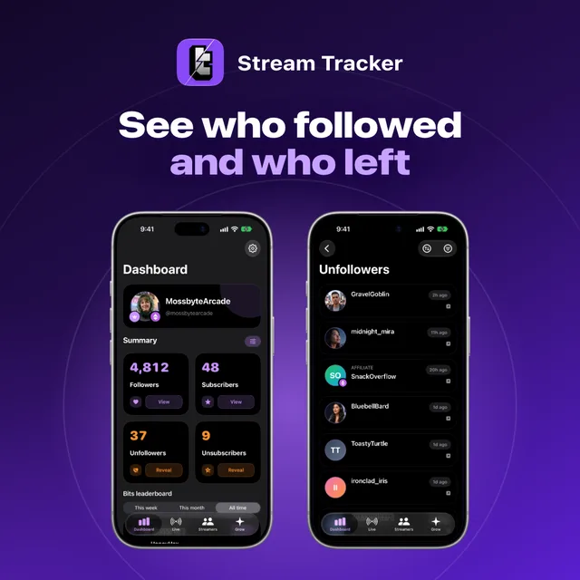Stream Tracker on iPhone, 1:1 promotional image